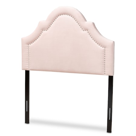 Baxton Studio Rita Light Pink Velvet Upholstered Twin Size Headboard 155-9331